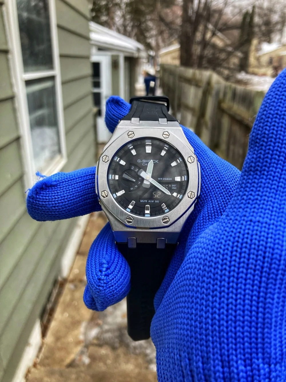 Custom G Shock Black and Silver Rm style colorway